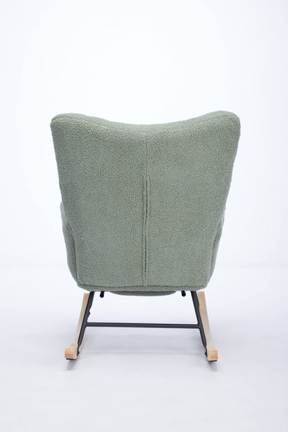 Hari II Modern Nursery Rocking Chair - Green