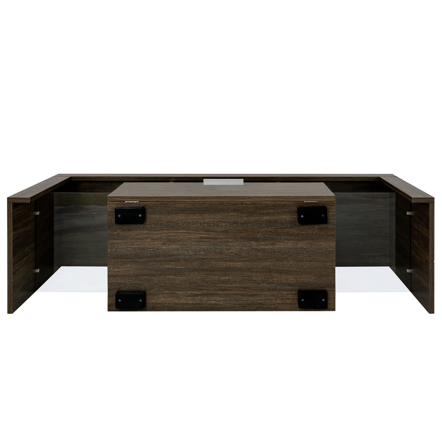 Nova 55 inches TV Stand with LED Lights - Brown