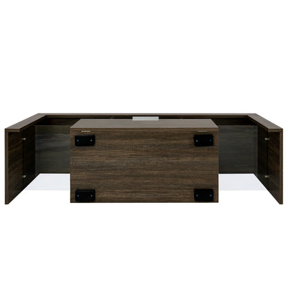 Nova 55 inches TV Stand with LED Lights - Brown