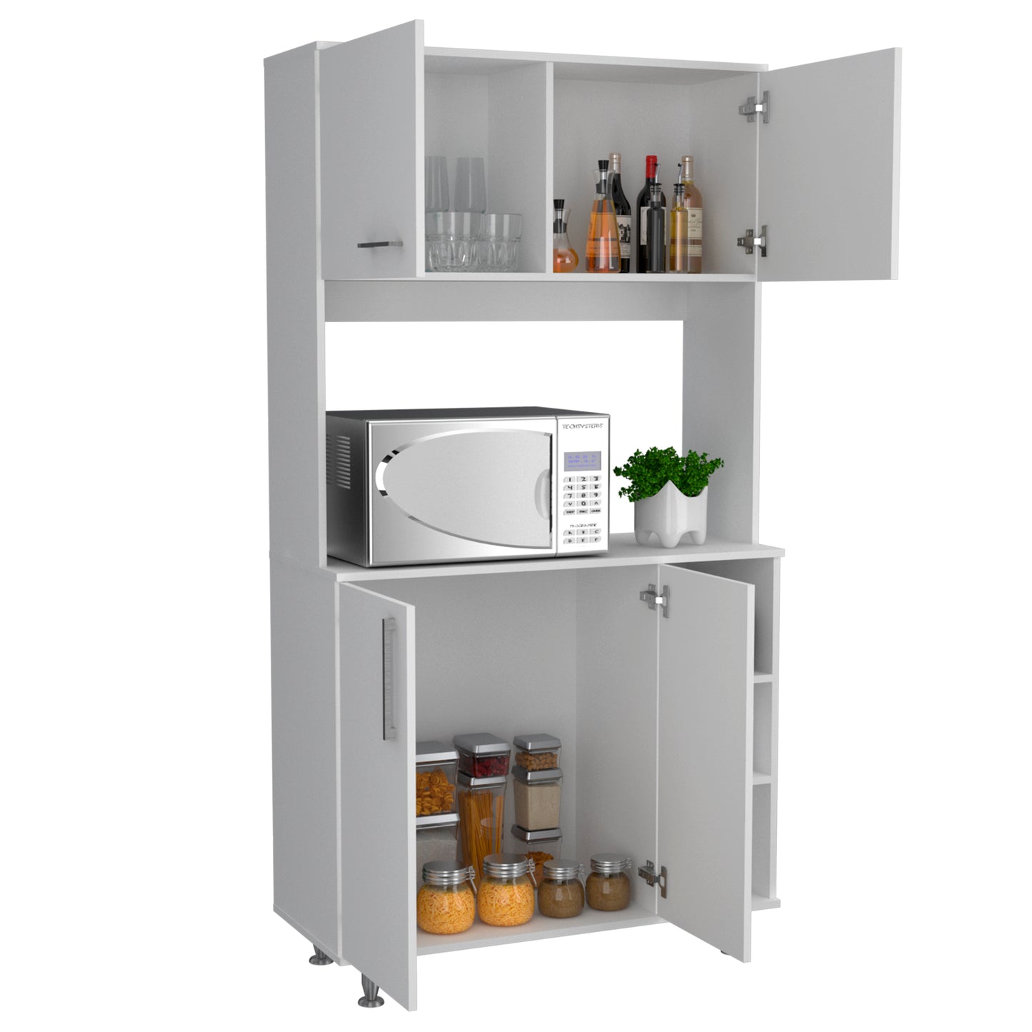 Alva Double Door Kitchen Cabinet - White