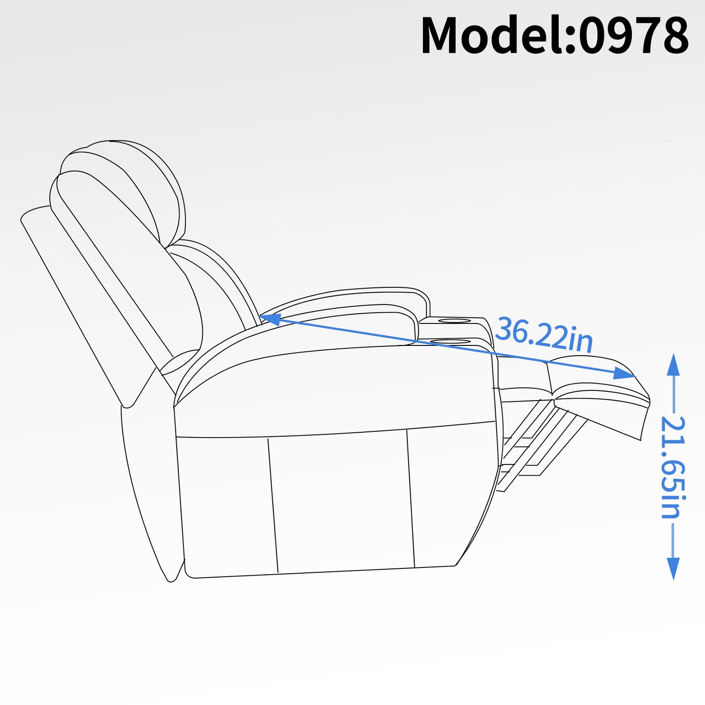 Adell Power Lift Recliner Chair with Heat and Massage - Brown