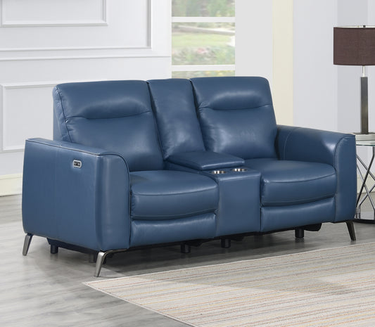 Quinn High-Leg Console Loveseat - Dark Blue