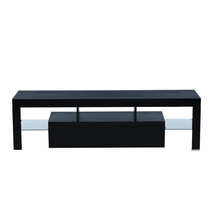 Lacey TV Stand with LED light - Black