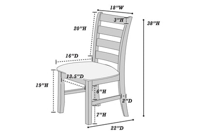 Viva II Fabric Cushion Seats Dining Chair (Set of 2) - White