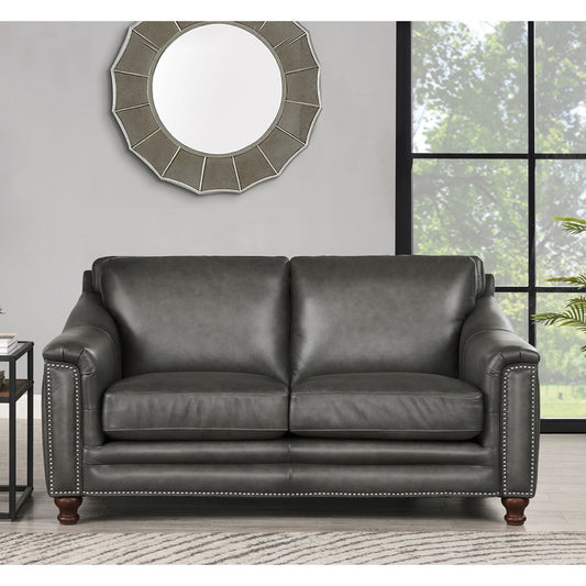 Belfast Top Grain Leather Loveseat