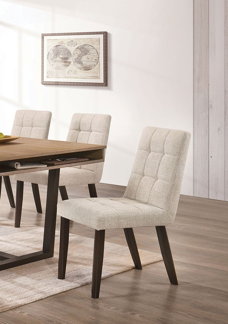 Mituva Dining Tufted Chair (Set of 2) - Beige