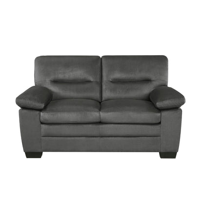 Jaxon Modern Sleek Design Fabric Loveseat - Dark Gray