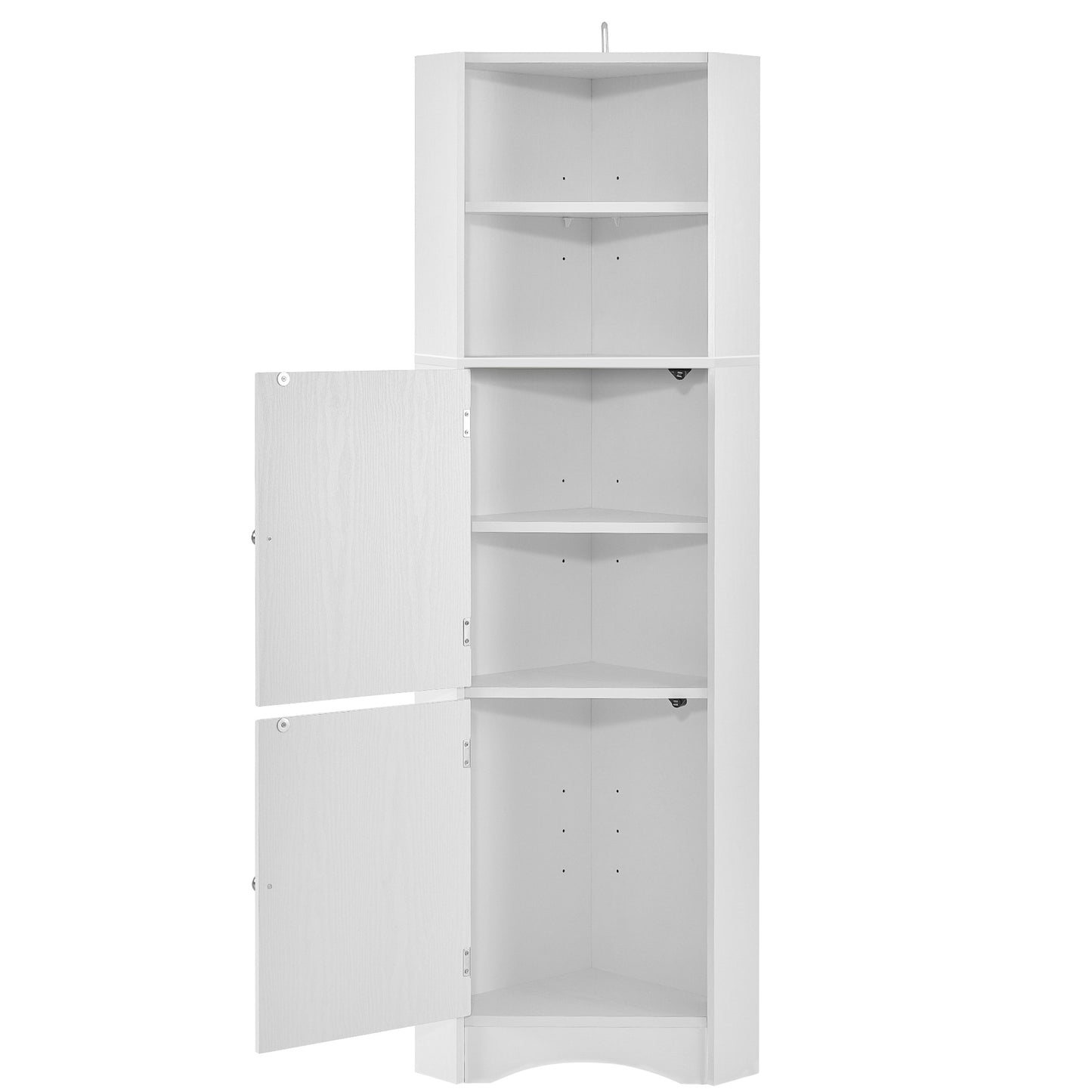 Skyward Bathroom Corner Cabinet - White