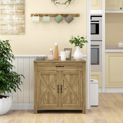 Woods Farmhouse Sideboard Buffet Cabinet - Natural