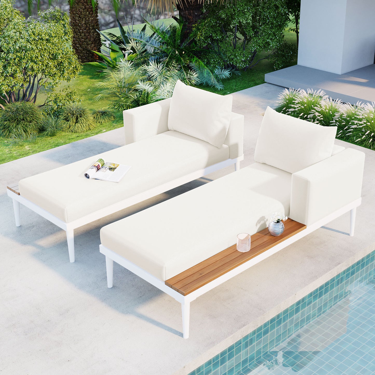 Herta Outdoor Daybed Patio - Beige