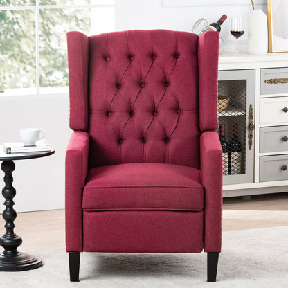 Nix Wide Manual Wing Chair Recliner - Red