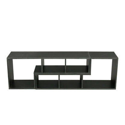 Alpha Double L-Shaped TV Stand - Black