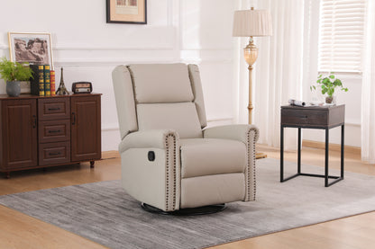 Daniela 360 Swivel Manual Recliner - Beige