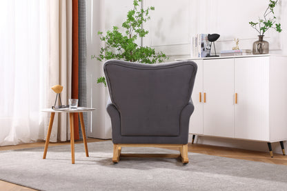 Jarvis Velvet Rocking Chair - Gray