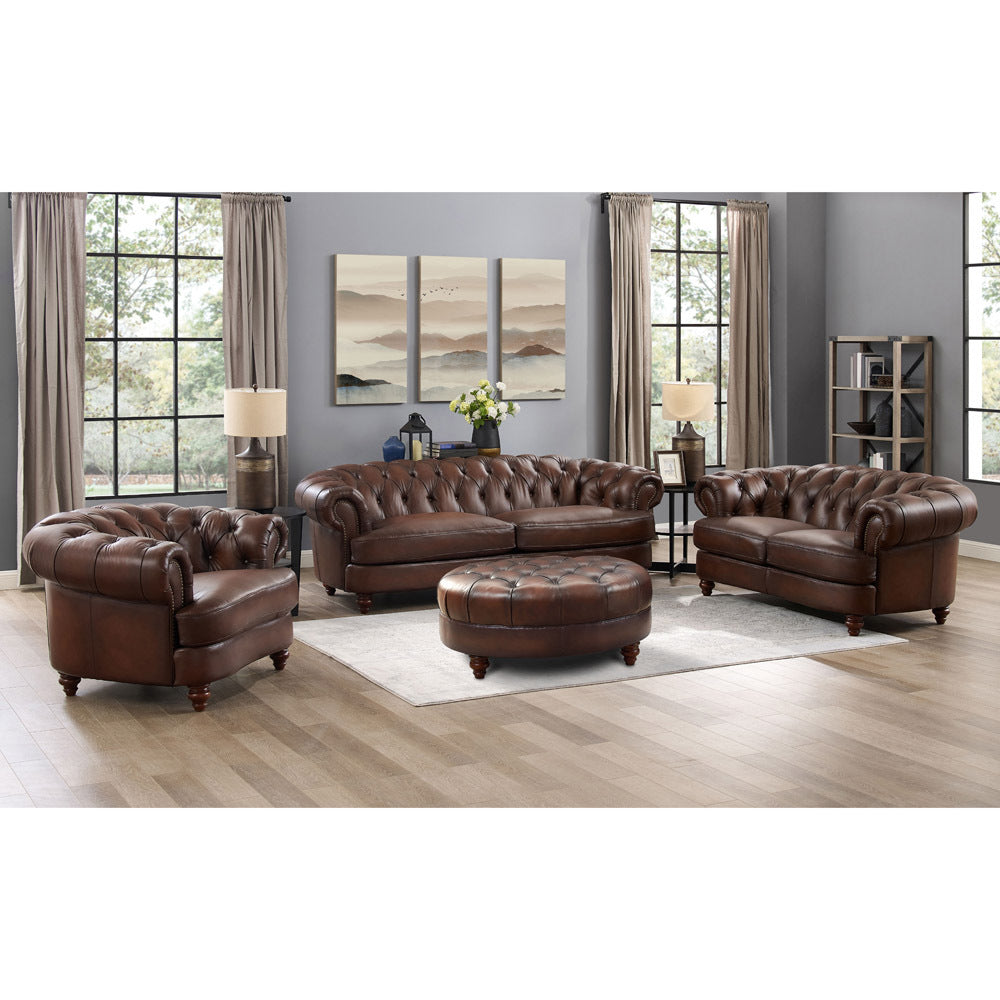 Newport Leather Loveseat