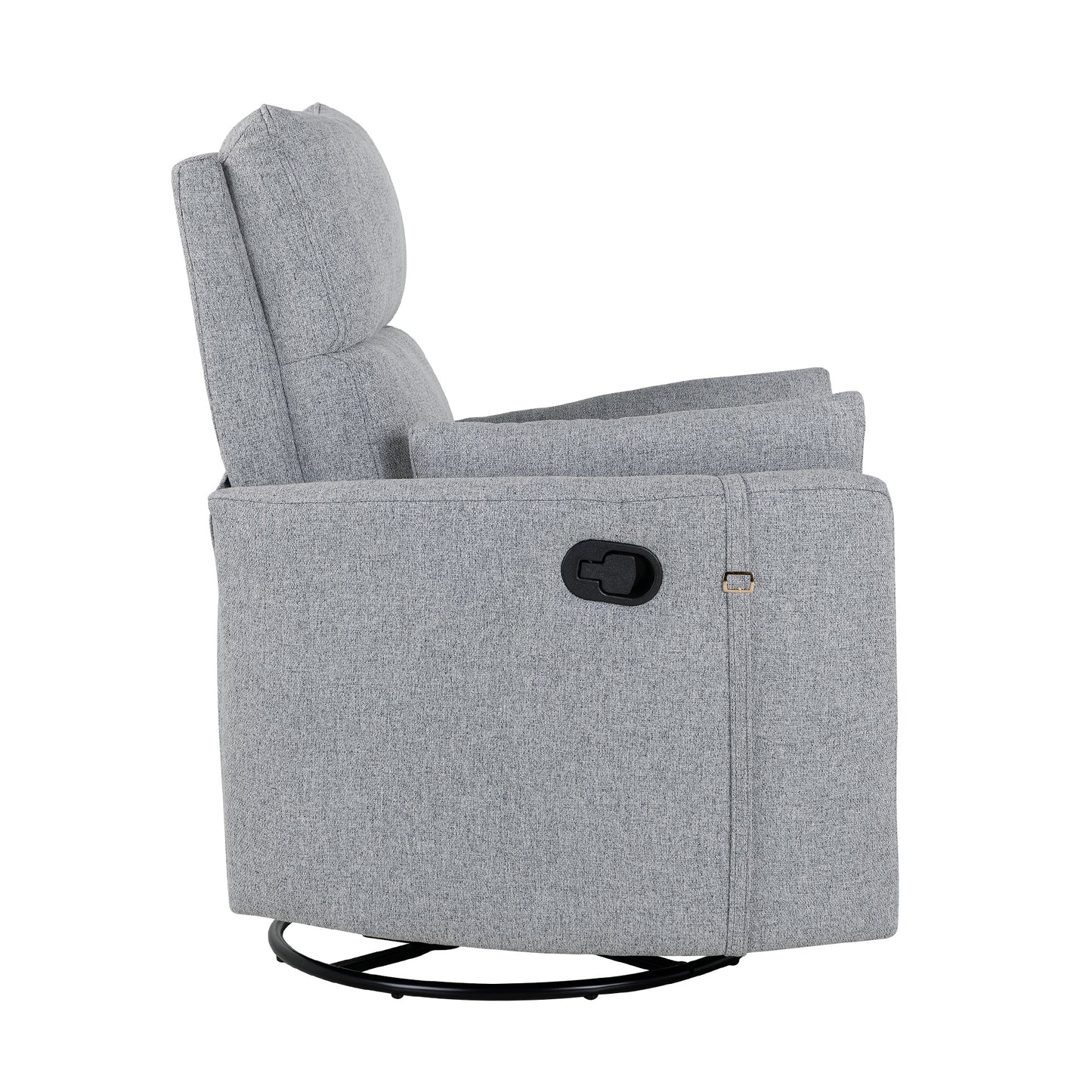 Niki Upholstered Swivel Recliner - Dark Grey