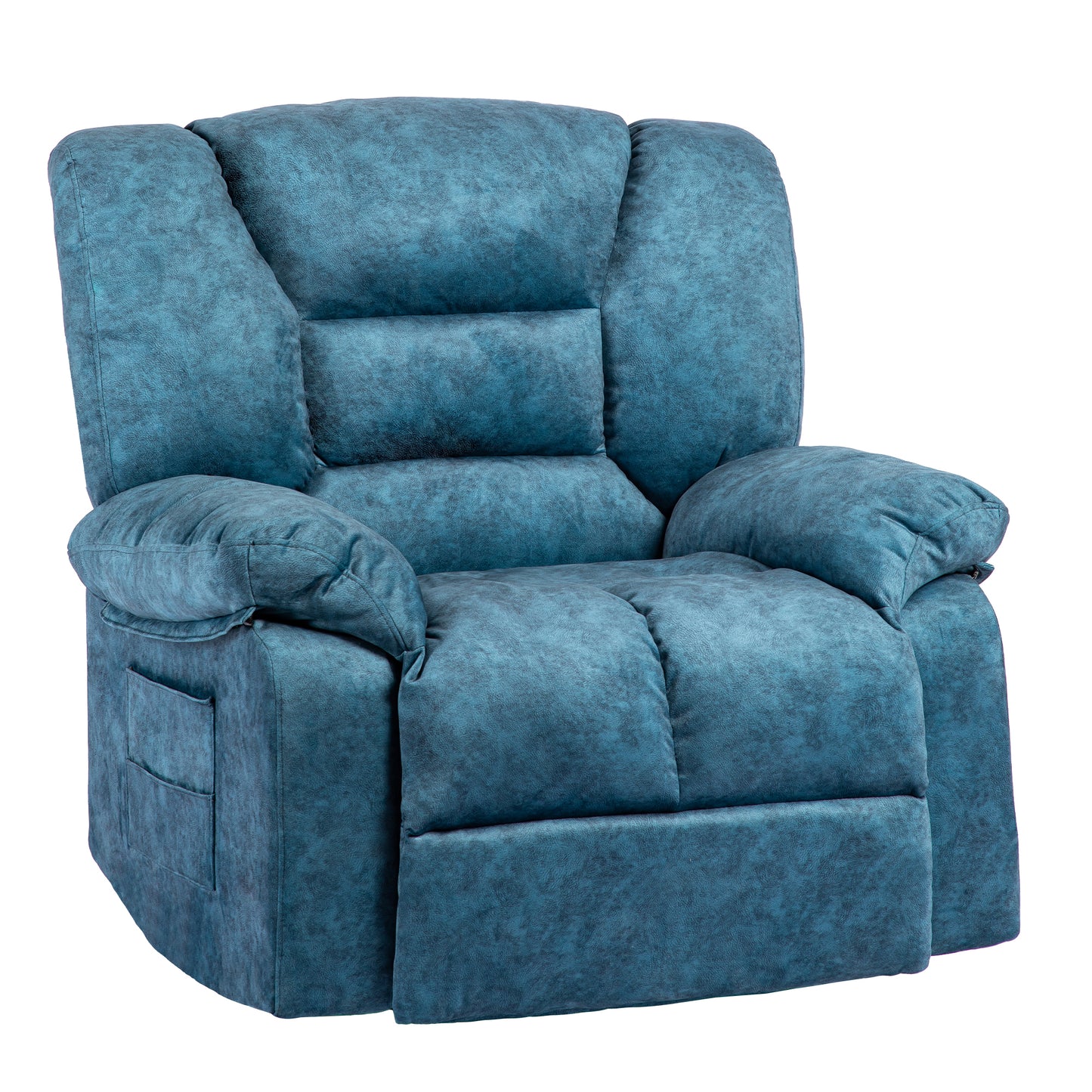 Azure Oversized Recliner Sofa with Massage and Heating - Blue