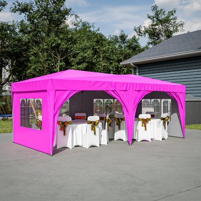 EZ 10x20 ft Pop Up Canopy Outdoor - Pink