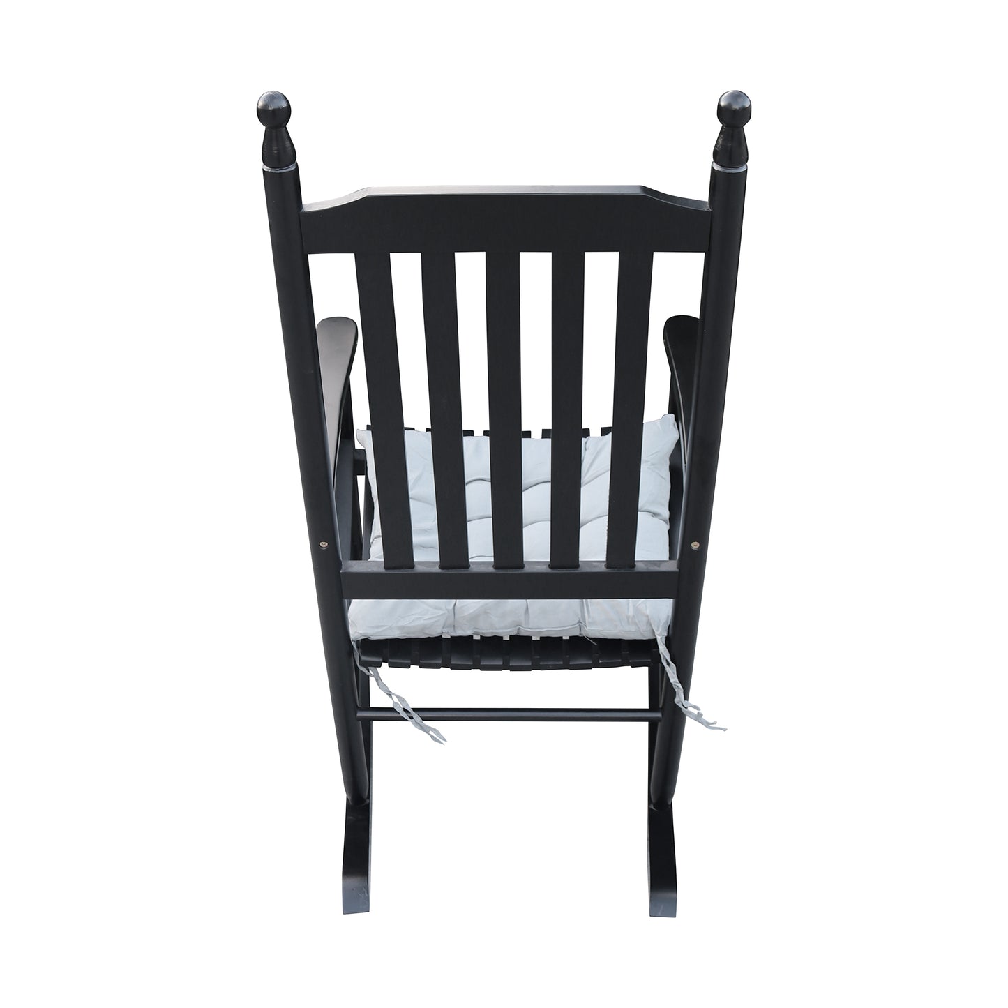 Lupe II Wooden Porch Rocker Chair - Black