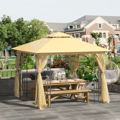 Vada 10 x 10 ft Metal Patio Gazebo - Beige