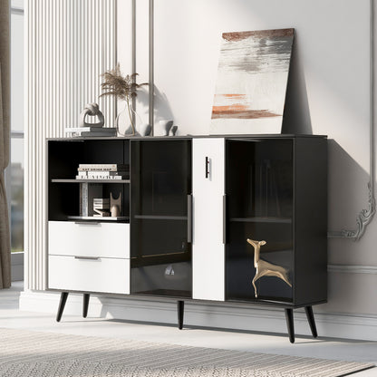 Bella Storage Cabinet - Black/White