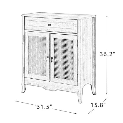 Schirru 36'' Tall 2-Door Accent Cabinet - Aqua