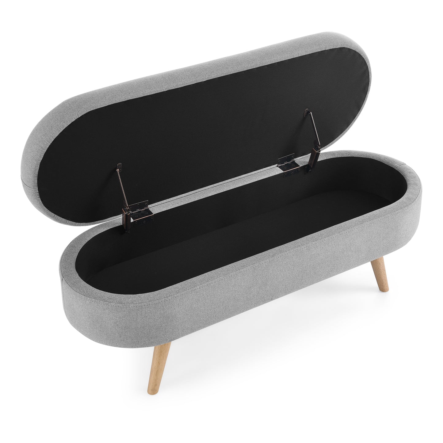 Amari Ottoman Storage Benches - Gray