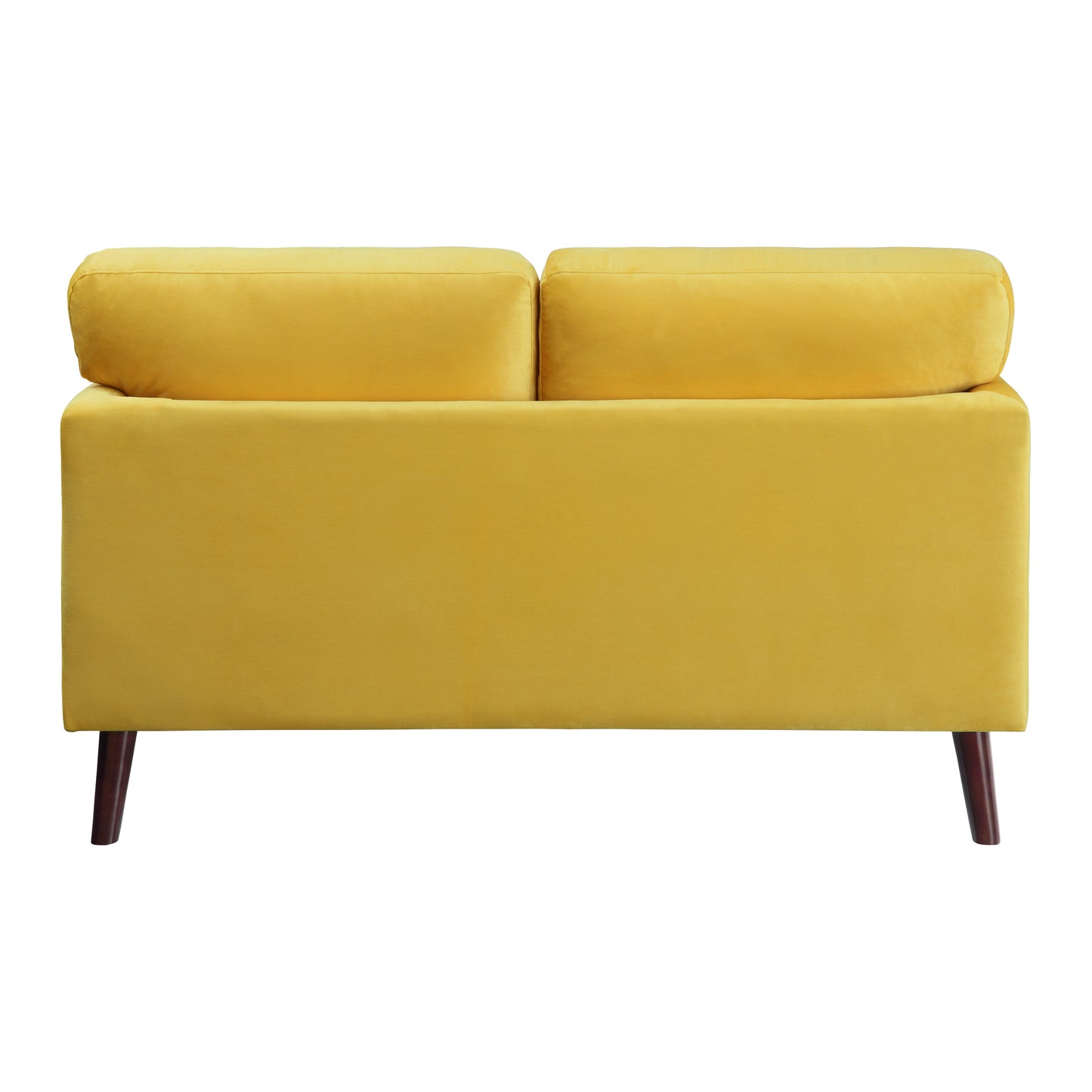 Darcy Velvet Loveseat - Yellow