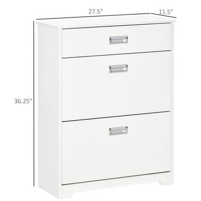 Zuko 3-Drawer Shoe Cabinet - White