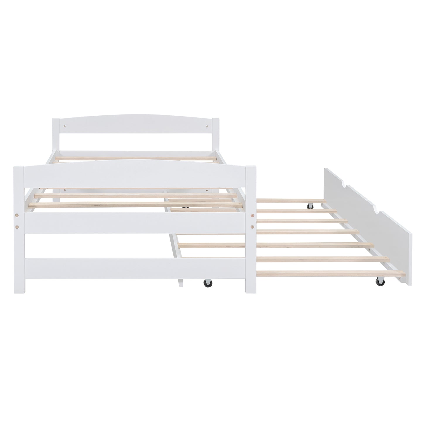 Array Twin Size Daybed with Twin Size Trundle - White