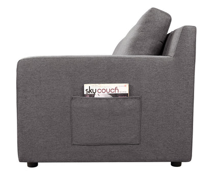 Waylon Linen 6-Seater U-Shape Sectional Sofa Chaise  -Gray