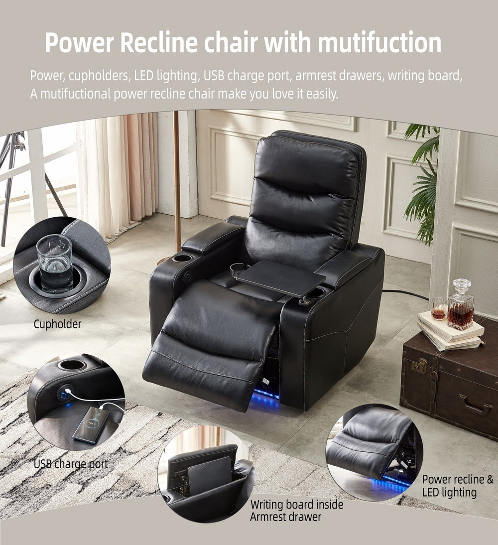 Vaught Power Recliner Chair - Black