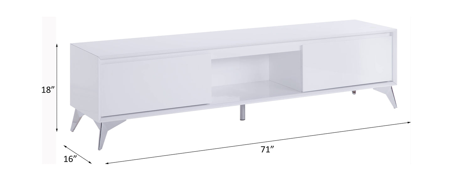 Raceloma TV stand with LED Lights - White