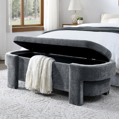 Rita Storage Bench - Gray