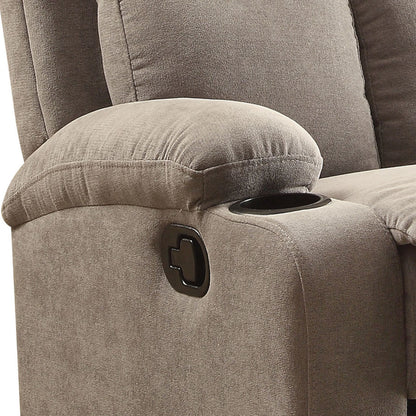 Voe Recliner Chair with Cup Holder - Gray