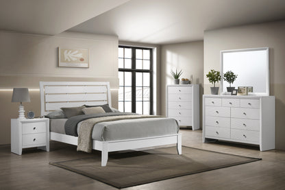 Winston Queen Size Bed - White