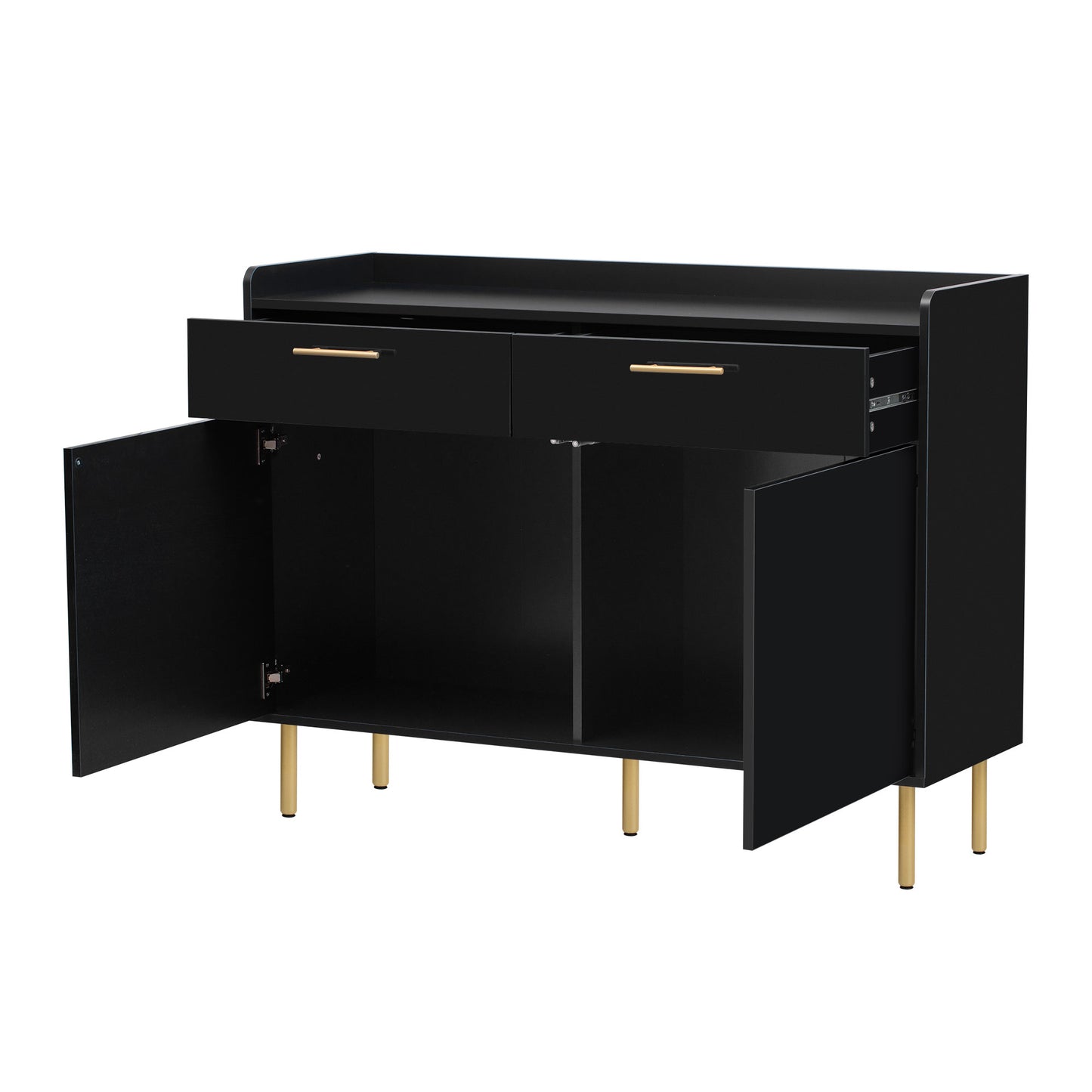 Melo Wooden Storage Cabinet - Black