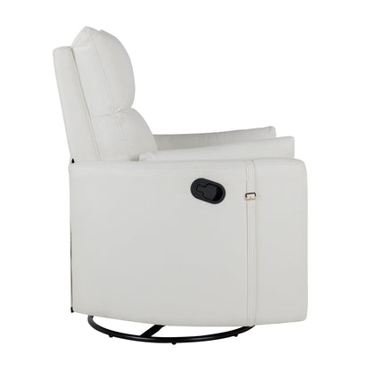 Niki Upholstered Swivel Recliner - Beige