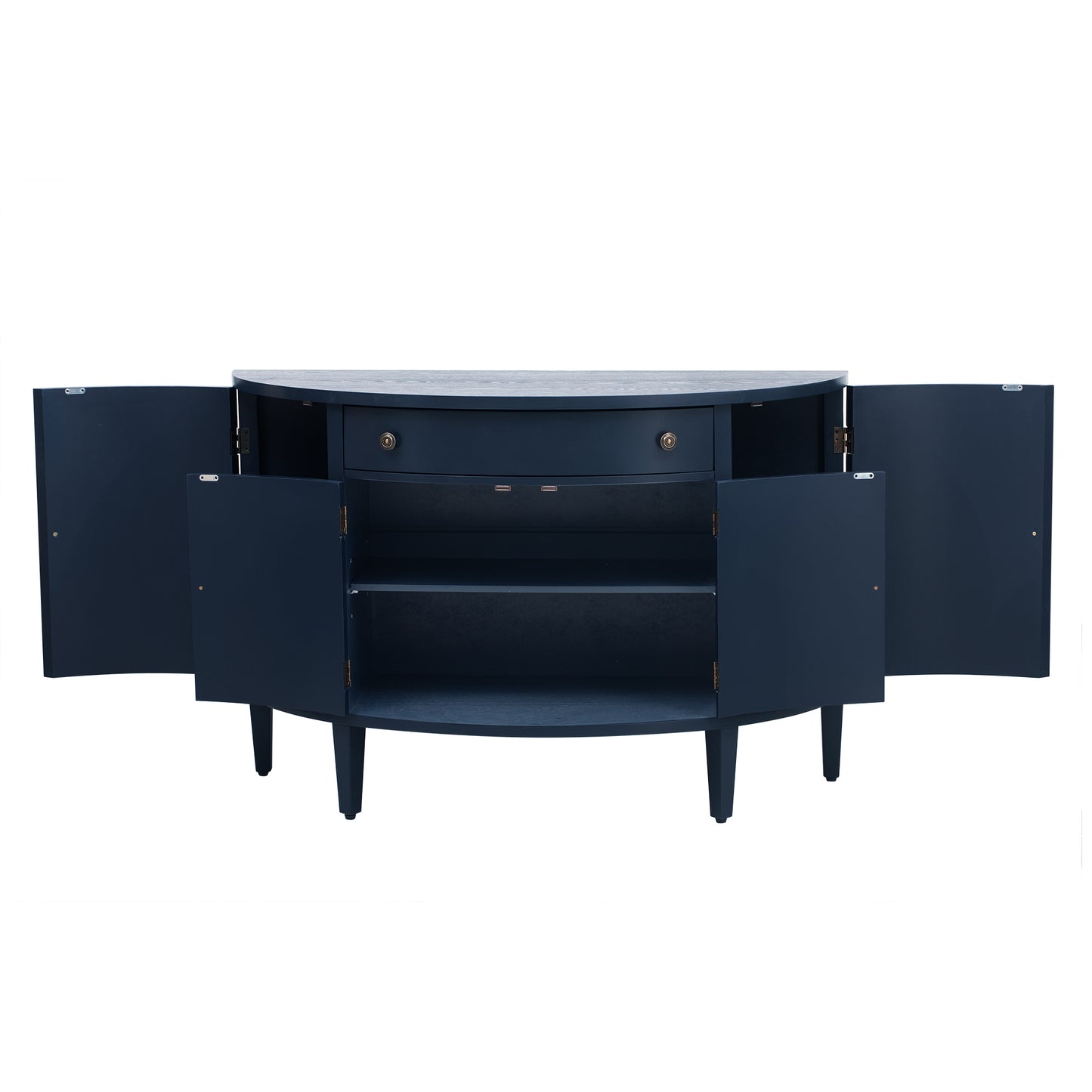 Hobs Curved Design Storage Cabinet - Navy Blue