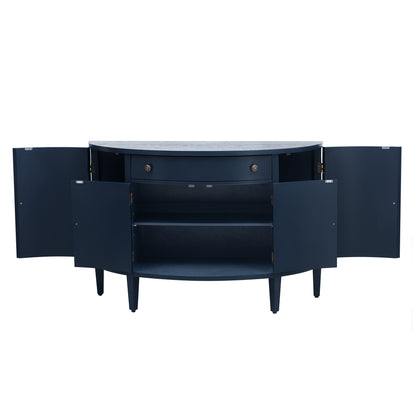 Hobs Curved Design Storage Cabinet - Navy Blue