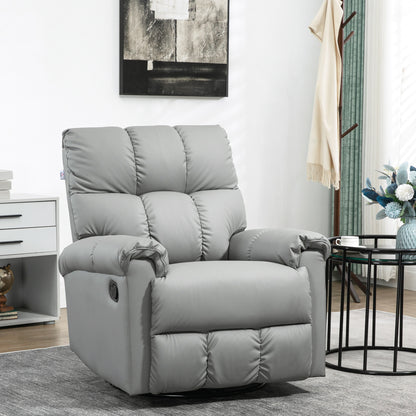 Davila Manual Reclining Chair with Footrest - Gray