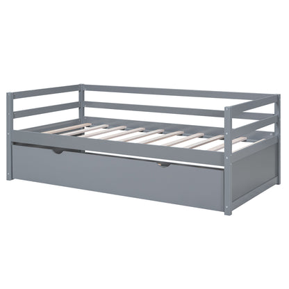 Zim Twin Size Daybed with Twin Size Trundle - Gray