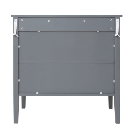 Aaron 2 Door Wooden Cabinets - Gray