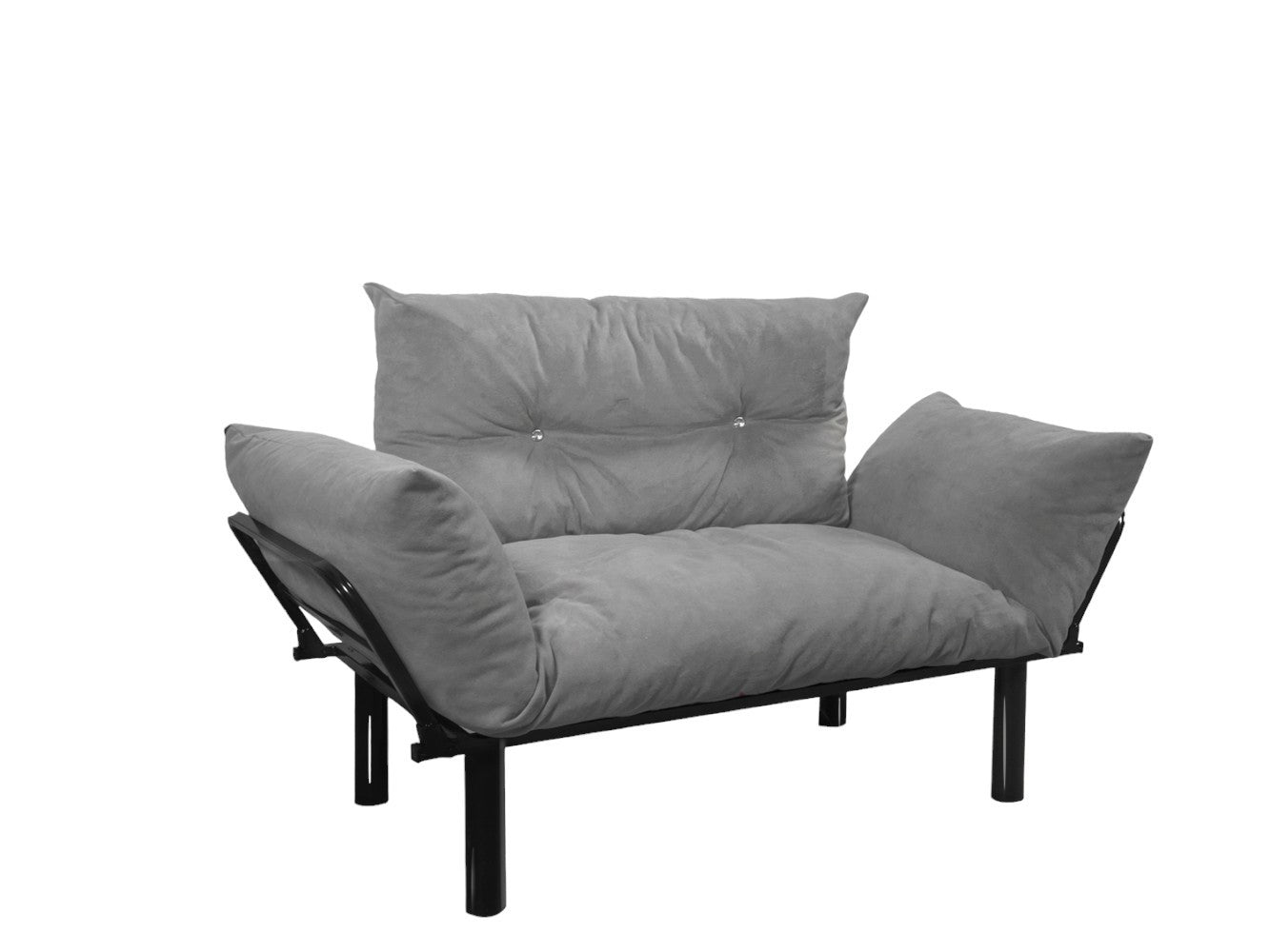 Ada Futon Loveseat - Gray