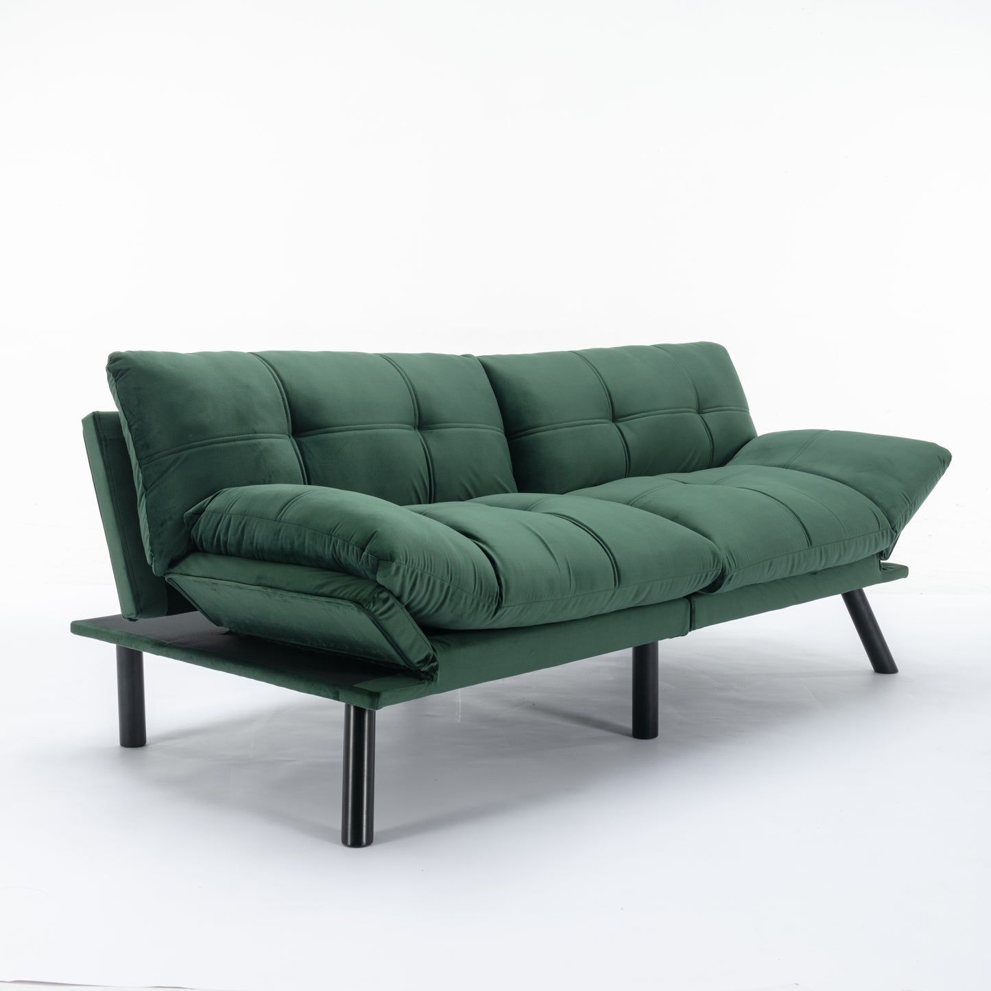 Vega Convertible Folding Modern Sofa Bed - Emerald