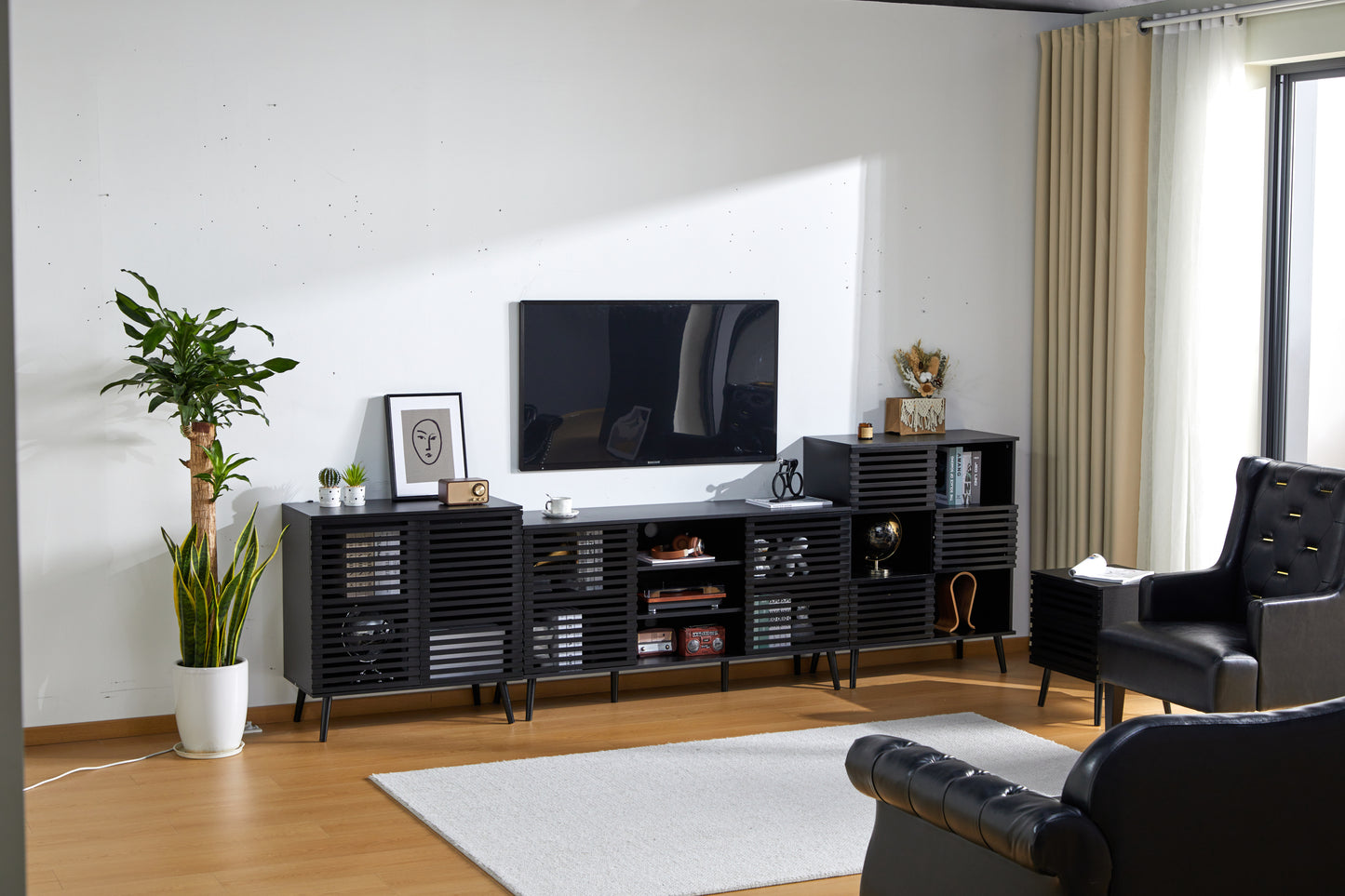 Neo Modern TV Cabinet Entertainment - Black