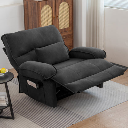 Kenzo Oversized Manual Recliner Chair - Gray