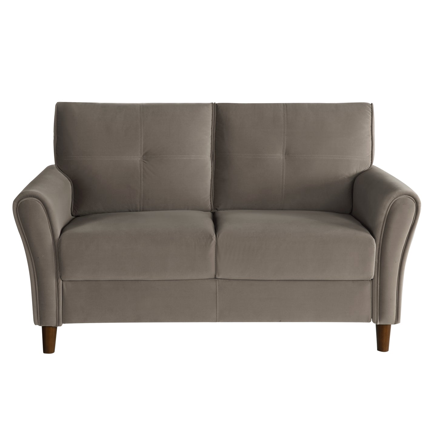 Astoria Velvet Loveseat - Brown