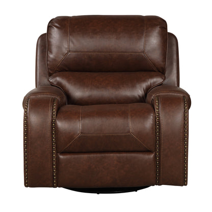 Achern Swivel Glider Recliner - Brown