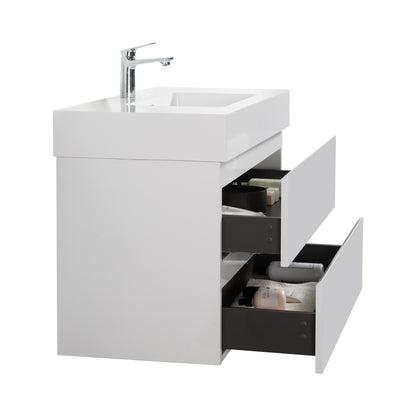 Alice 36" Bathroom Vanity with SinK Wall Mounted Floating -  White